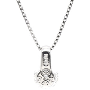 ネックレス ダイヤ ペンダント Pt850 シルバー  Pt999 1P 1粒 ダイヤモンド  中古