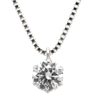 ネックレス ダイヤペンダント Pt900 シルバー 1P 1粒  中古