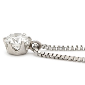 ネックレス ダイヤペンダント Pt900 シルバー 1P 1粒  中古