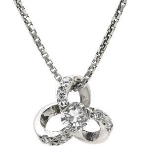 ネックレス ダイヤペンダント Pt900 シルバー 中古