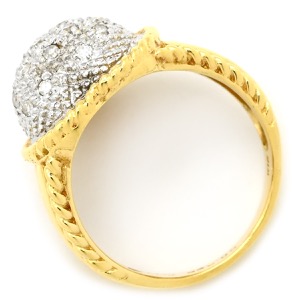 リング 指輪 ダイヤリング K18YG ゴールド Au750 18K 18金 メレダイヤ ハート  中古