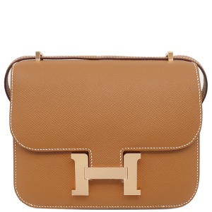 エルメス ショルダーバッグ コンスタンス3 ミニ ミロワール ヴォーエプソン ブラウン未使用 茶 PG RG  中古