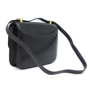 エルメス ショルダーバッグ コンスタンス 24 ボックスカーフ ブラック 黒  中古