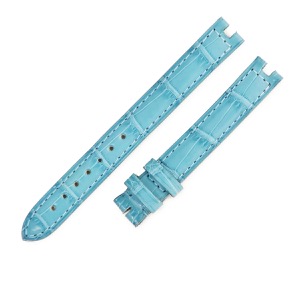 カルティエ 腕時計パーツ 純正 クロコダイル ブルー 未使用 替え マット クロコ ベルト バンド ストラップ 尾錠用 12ｍｍ ブルー 青  中古