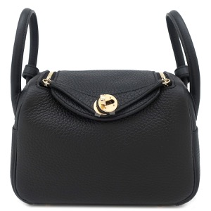 エルメス ショルダーバッグ リンディ 2 ミニ 20 トリヨンクレマンス ブラック未使用 黒  中古