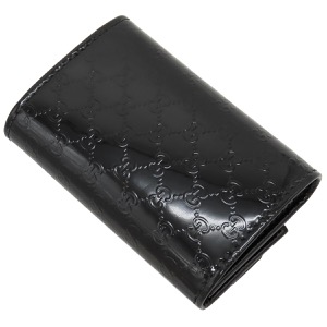 グッチ キーケース マイクログッチシマ ホースビット パテントレザー ブラック 黒 6連 6本  309759 中古