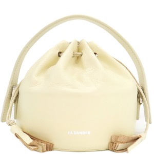 ジルサンダー 2WAYバッグ タッセルバッグ レザー ホワイト アイボリー ハンドバッグ ショルダー 中古