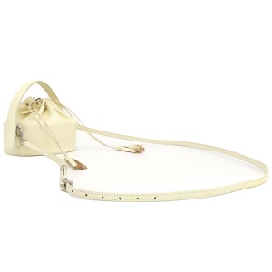 ジルサンダー 2WAYバッグ タッセルバッグ レザー ホワイト アイボリー ハンドバッグ ショルダー 中古