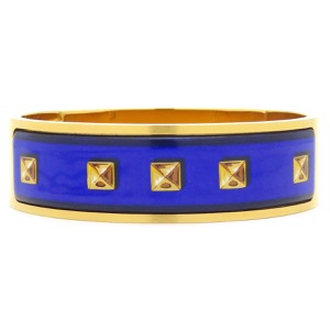 エルメス バングル エマイユ ブルー ブレスレット  中古