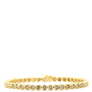 ブレスレット テニスブレスレット K18YG ゴールド ダイヤブレス  中古