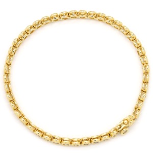 ブレスレット テニスブレスレット K18YG ゴールド ダイヤブレス  中古