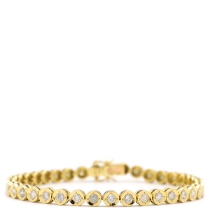 ブレスレット テニスブレスレット K18YG ゴールド ダイヤブレス  中古