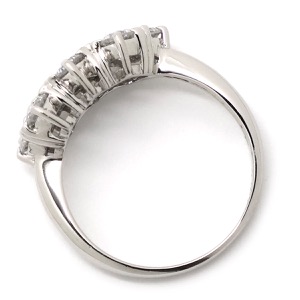 リング 指輪 ダイヤリング Pt850 シルバー 10P 10粒  中古