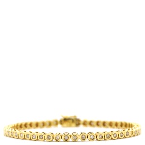 ブレスレット テニスブレスレット K18YG ゴールド ダイヤブレス  中古