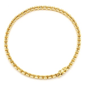 ブレスレット テニスブレスレット K18YG ゴールド ダイヤブレス  中古