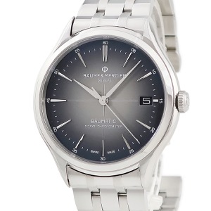 ボーム&メルシエ クリフトン ボーマティック COSC M0A10551 グレー グラデーション デイト 自動巻き