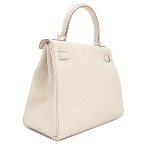 エルメス 2WAYバッグ ケリー28 内縫い トゴ ホワイト オフホワイト ショルダー  中古