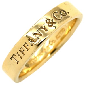 ティファニー リング 指輪 フラットバンド K18YG ゴールド T＆Co.  AU750 18金 YG  中古
