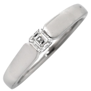 リング 指輪 ダイヤリング Pt950 シルバー 1石 1粒  中古