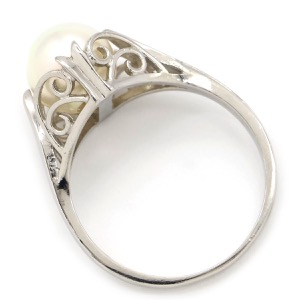 TASAKI リング 指輪 パールリング Pt900 シルバー 真珠   中古