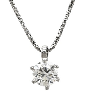 ネックレス ダイヤペンダント Pt900 シルバー 1P 1粒  中古