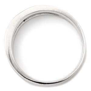 リング 指輪 ダイヤリング K18WG シルバー 4P   中古