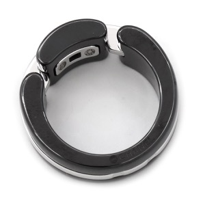 シャネル リング 指輪 シャネル ウルトラリング K18WG ブラック T51(JP11) 黒 18K AU750 中古