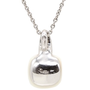 ポメラート ネックレス カプリ K18WG ホワイト カルセドニー ダイヤ Au750  中古