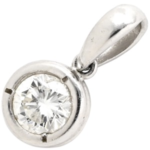 ペンダントトップ ダイヤ Pt900 シルバー 1石 1粒  中古