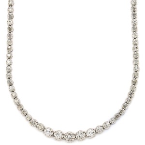 ネックレス テニスネックレス K18WG シルバー 中古