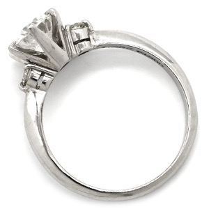リング 指輪 ダイヤ 立爪リング Pt900 シルバー 3Pダイヤ  中古