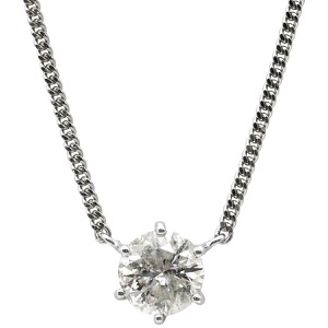 ネックレス ダイヤペンダント Pt850 シルバー 1P 1粒  中古