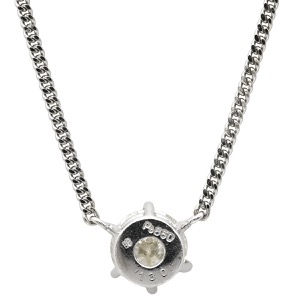 ネックレス ダイヤペンダント Pt850 シルバー 1P 1粒  中古