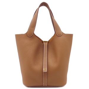 エルメス ハンドバッグ ピコタンロックMM  トリヨンクレマンス ブラウン 未使用 茶  中古