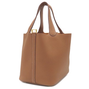 エルメス ハンドバッグ ピコタンロックMM  トリヨンクレマンス ブラウン 未使用 茶  中古