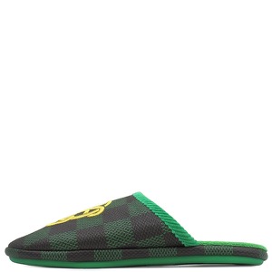 ルイヴィトン 靴 LVパレスライン スリッパ ミュール カーフ グリーン #10 ダミエ 低反発インソール  1ACN7H 中古