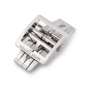 ルイヴィトン 腕時計パーツ 純正 ステンレススチール シルバー 18mm幅対応 Dバックル ステンレス スチール SS フォールディング パーツ 替え 交換 予備 シルバー 銀  中古