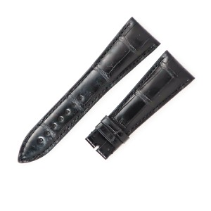 フランクミュラー 腕時計パーツ コンキスタドール グランプリ 9900用 クロコバンド クロコダイル ブラック 未使用 純正 ベルト 24mm ブラック 黒  中古