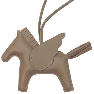 エルメス バッグチャーム ロデオMM ペガサス グレー ソーエトゥープ  中古