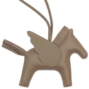 エルメス バッグチャーム ロデオMM ペガサス グレー ソーエトゥープ  中古