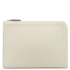 エルメス クラッチバッグ ジップタブレット エバーカラー ホワイト オフホワイト  中古