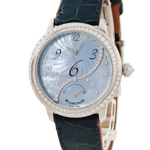 ブランパン レディバード Heure Decentree 3650A-3554L-58B K18WG無垢 純正ダイヤ オフセンター 自動巻き