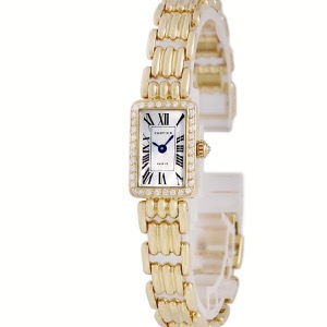 カルティエ パンテール GGC98010 K18YG無垢 純正ダイヤ シェル ローマン クオーツ