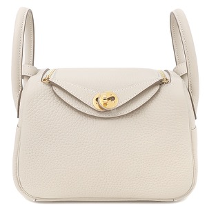 エルメス ショルダーバッグ リンディ 2 ミニ 20 トリヨンクレマンス ホワイト未使用 オフホワイト  中古