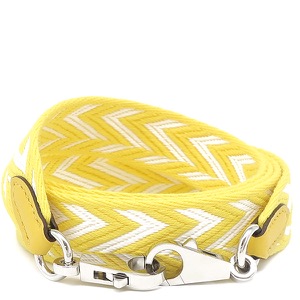 エルメス ショルダーストラップ バンドリエール サングル カヴァル ジグザグ イエロー 中古