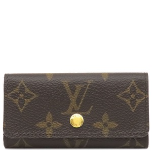 ルイヴィトン キーケース ミュルティクレ 4 モノグラムキャンバス ブラウン 茶 鍵入れ 4連 4本  M69517 中古