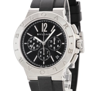 ブルガリ ディアゴノ ヴェロチッシモ DG41BSVDCH ブラック クロノグラフ デイト 自動巻き