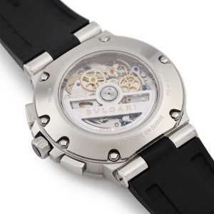 ブルガリ ディアゴノ ヴェロチッシモ DG41BSVDCH ブラック クロノグラフ デイト 自動巻き