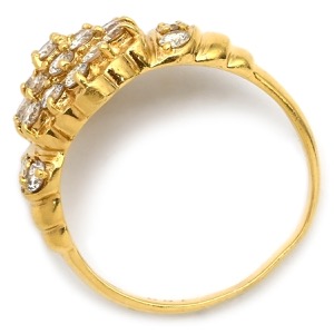 リング 指輪 ダイヤリング K18YG ゴールド 中古