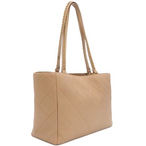 シャネル トートバッグ マトラッセ ショッピングバッグ レザー ベージュ ショルダー 肩掛け AS3508 中古